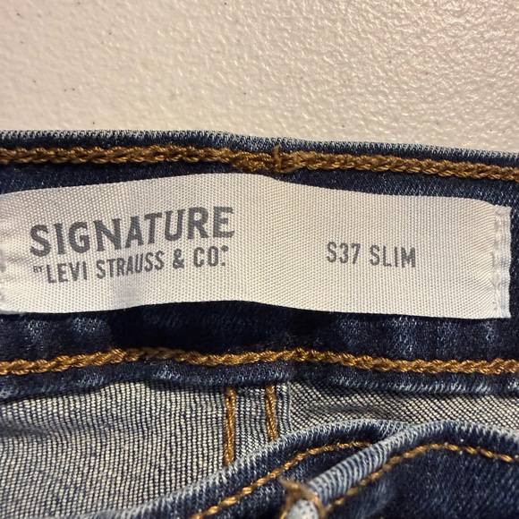 Signature Levi Strauss Jeans Mens 30x31 Blue S37 Slim Fit Denim Stretch Pants - Picture 10 of 13